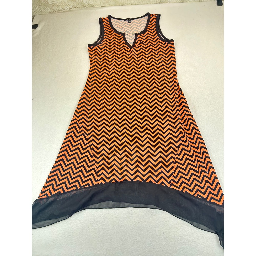 Espresso Sleeveless Tunic Women S Orange Chevron Sharkbite